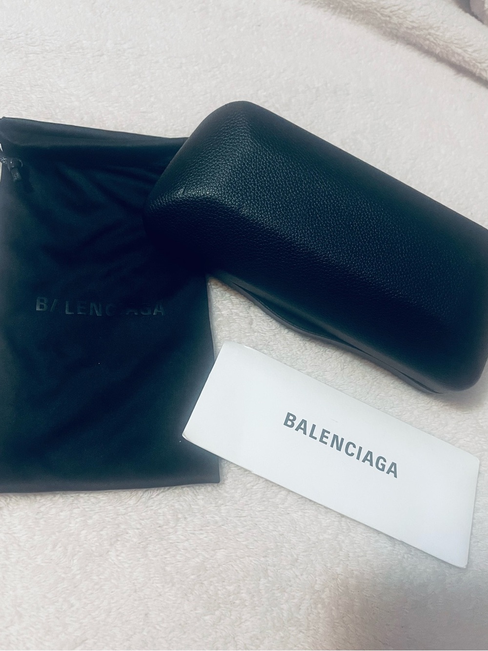 Balenciaga Black Embossed Sunglasses Case - Picture 9 of 10